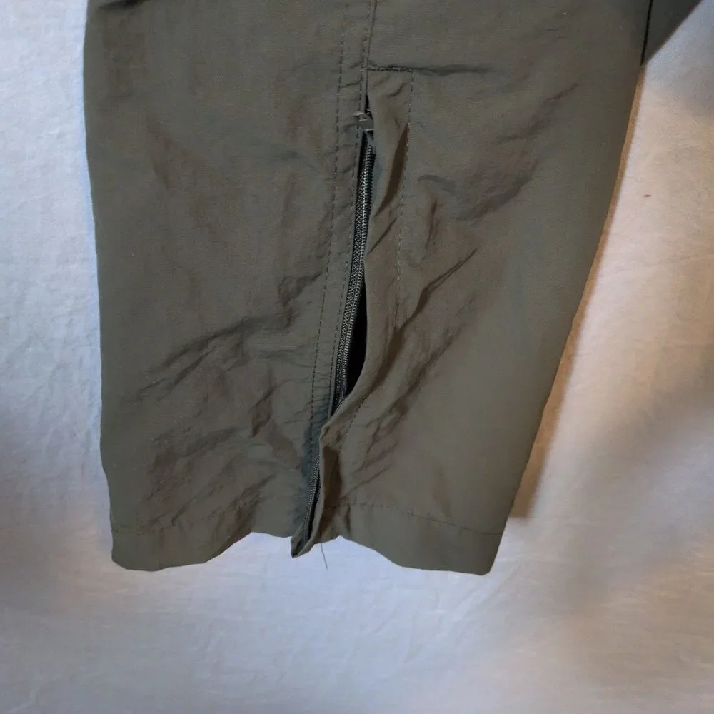 Magellan Outdoors Mens M Army Green Waterproof Convertible Pant Shorts